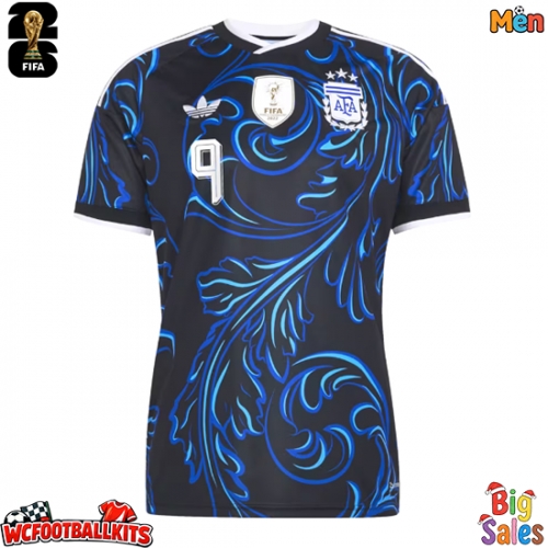 Argentina Julian Alvarez #9 Replica Away Stadium Shirt World Cup 2026 Short Sleeve